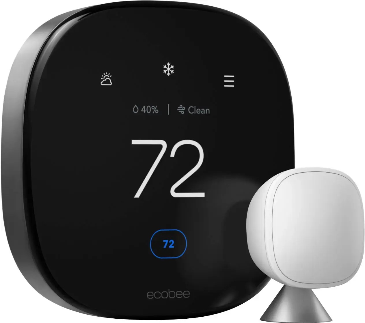 ecobee - Premium Smart Programmable Touch-Screen Thermostat with Siri, Alexa, Apple HomeKit and Google Assistant logo